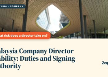 Modern building interior with oculus roof Kuala Lumpur, illustrating Malaysia Company Director Liability: Duties and Signing Authority