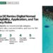 Aerial — aerial view of sandy cove with turquoise water and boats, illustrating Malaysia DE Rantau Digital Nomad Pass: Eligibility, Application, and Tax Residency Rules