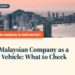 George Town skyline along the waterfront at dusk, illustrating Using a Malaysian Company as a Holding Vehicle: What to Check First