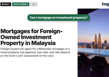 Empty infinity pool loungers overlooking Kuala Lumpur skyline at sunset, illustrating Mortgages for Foreign-Owned Investment Property in Malaysia