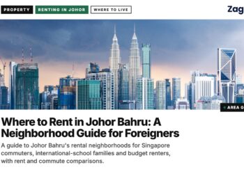 Skyline — Kuala Lumpur skyline with Petronas Towers and KL Tower, illustrating Where to Rent in Johor Bahru: A Neighborhood Guide for Foreigners