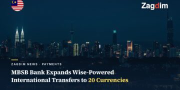 Kuala Lumpur skyline at night, as MBSB Bank expands its Wise-powered international transfer service to 20 currencies
