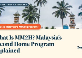 Masjid Jamek Kuala Lumpur framed by palm trees, illustrating What Is MM2H? Malaysia's Second Home Program Explained