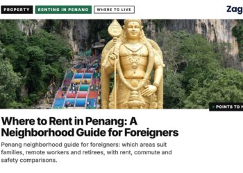 Temple — Batu Caves rainbow steps and golden Lord Murugan statue, illustrating Where to Rent in Penang: A Neighborhood Guide for Foreigners
