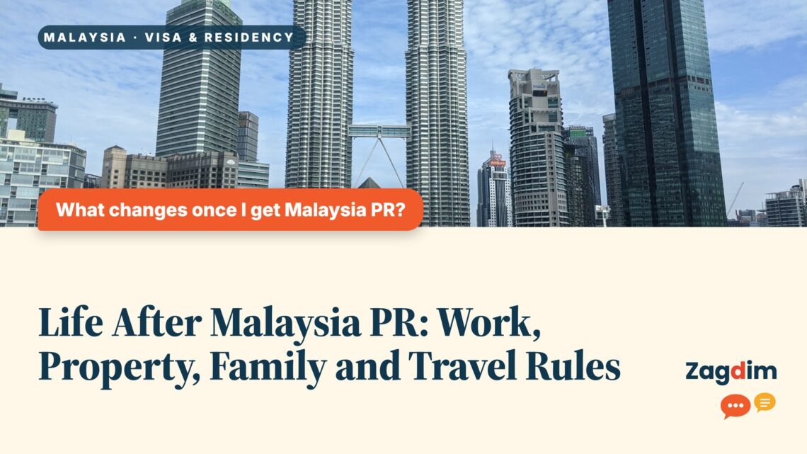 Petronas Towers with KLCC mall building, illustrating Life After Malaysia PR: Work, Property, Family and Travel Rules
