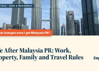 Petronas Towers with KLCC mall building, illustrating Life After Malaysia PR: Work, Property, Family and Travel Rules