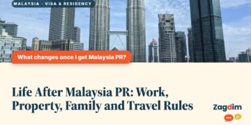Petronas Towers with KLCC mall building, illustrating Life After Malaysia PR: Work, Property, Family and Travel Rules
