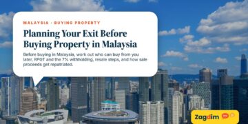 Daytime Kuala Lumpur skyline with Petronas Towers, illustrating Planning Your Exit Before Buying Property in Malaysia
