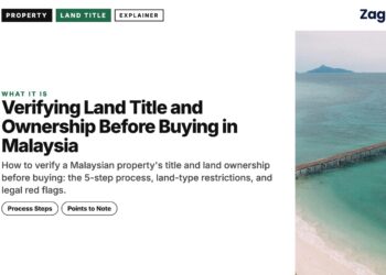 Aerial — aerial view of long jetty into turquoise sea, illustrating Verifying Land Title and Ownership Before Buying in Malaysia