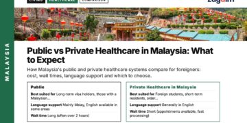 Temple — Kek Lok Si Temple pagoda complex Penang, illustrating Public vs Private Healthcare in Malaysia: What to Expect