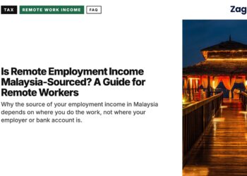 Architecture — illuminated wooden pier leading to lakeside pavilion at dusk, illustrating Is Remote Employment Income Malaysia-Sourced? A Guide for Remote Workers