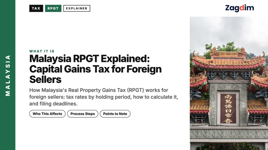 Temple — Kek Lok Si Temple archway gate on hillside, illustrating Malaysia RPGT Explained: Capital Gains Tax for Foreign Sellers