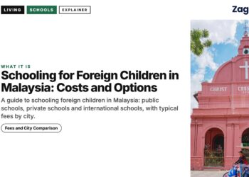 Landmark — Christ Church and Dutch Square Malacca with trishaws, illustrating Schooling for Foreign Children in Malaysia: Costs and Options