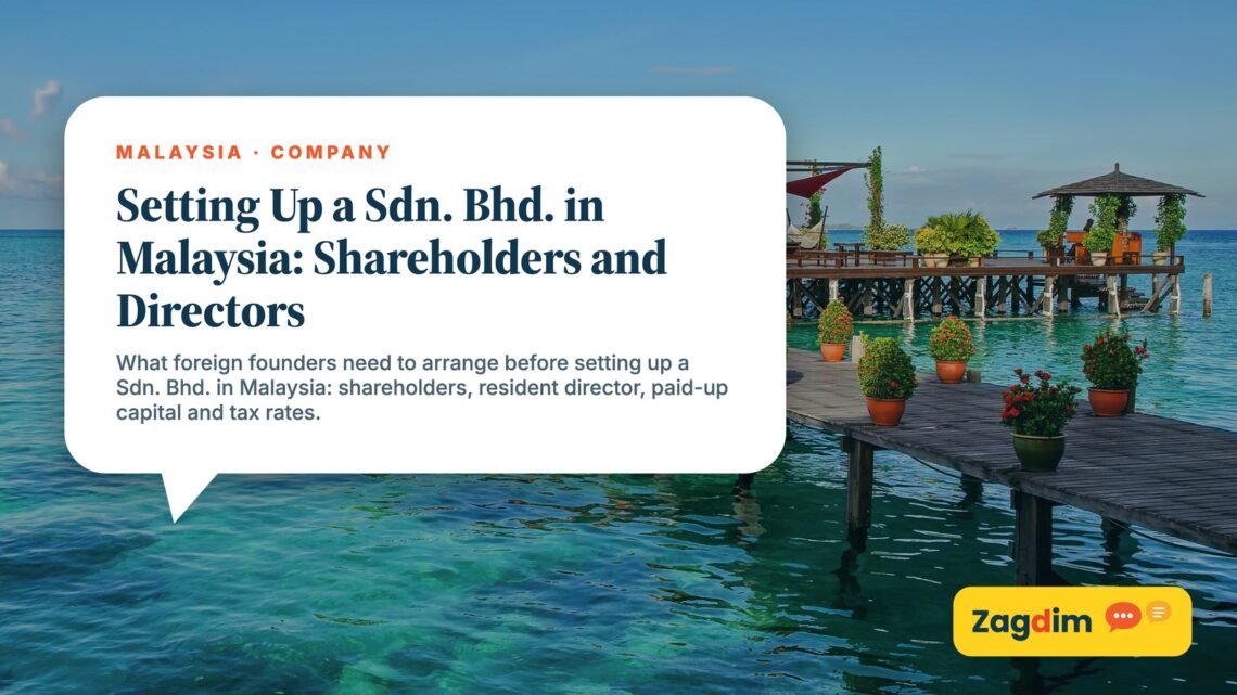 Wooden jetty with pergola over turquoise sea, illustrating Setting Up a Sdn. Bhd. in Malaysia: Shareholders and Directors