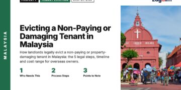 Landmark — Christ Church Melaka with tourists and trishaws, illustrating Evicting a Non-Paying or Damaging Tenant in Malaysia