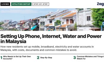 River — Melaka River lined with colourful heritage shophouses, illustrating Setting Up Phone, Internet, Water and Power in Malaysia