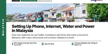 River — Melaka River lined with colourful heritage shophouses, illustrating Setting Up Phone, Internet, Water and Power in Malaysia