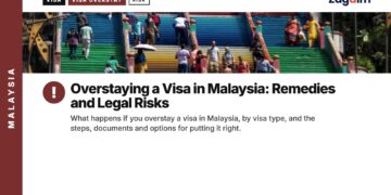 Temple — colourful staircase at Batu Caves temple, illustrating Overstaying a Visa in Malaysia: Remedies and Legal Risks