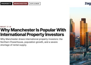 City of London skyline at sunset, illustrating Why Manchester Is Popular With International Property Investors