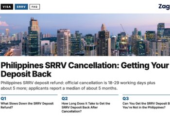 Manila high-rise skyline at golden hour, illustrating Zagdim's guide: Philippines SRRV Cancellation & Deposit Refund