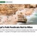 Aerial — Algarve cliffs and beach coastline, illustrating Portugal's Folk Festivals Not to Miss