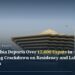 Saudi Arabia's Ministry of Interior headquarters building in Riyadh, illustrating a report on the ministry deporting over 12,600 expatriates in a week-long crackdown on residency and labour violations