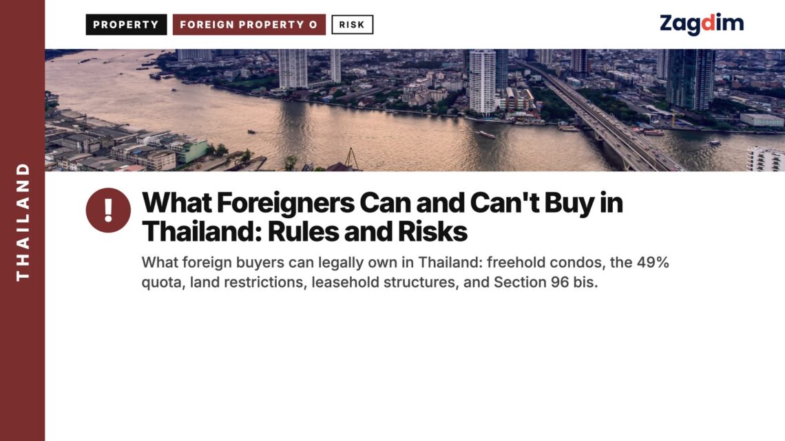 Bangkok Aerial — river sunset, illustrating What Foreigners Can and Can't Buy in Thailand: Rules and Risks