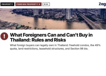 Bangkok Aerial — river sunset, illustrating What Foreigners Can and Can't Buy in Thailand: Rules and Risks