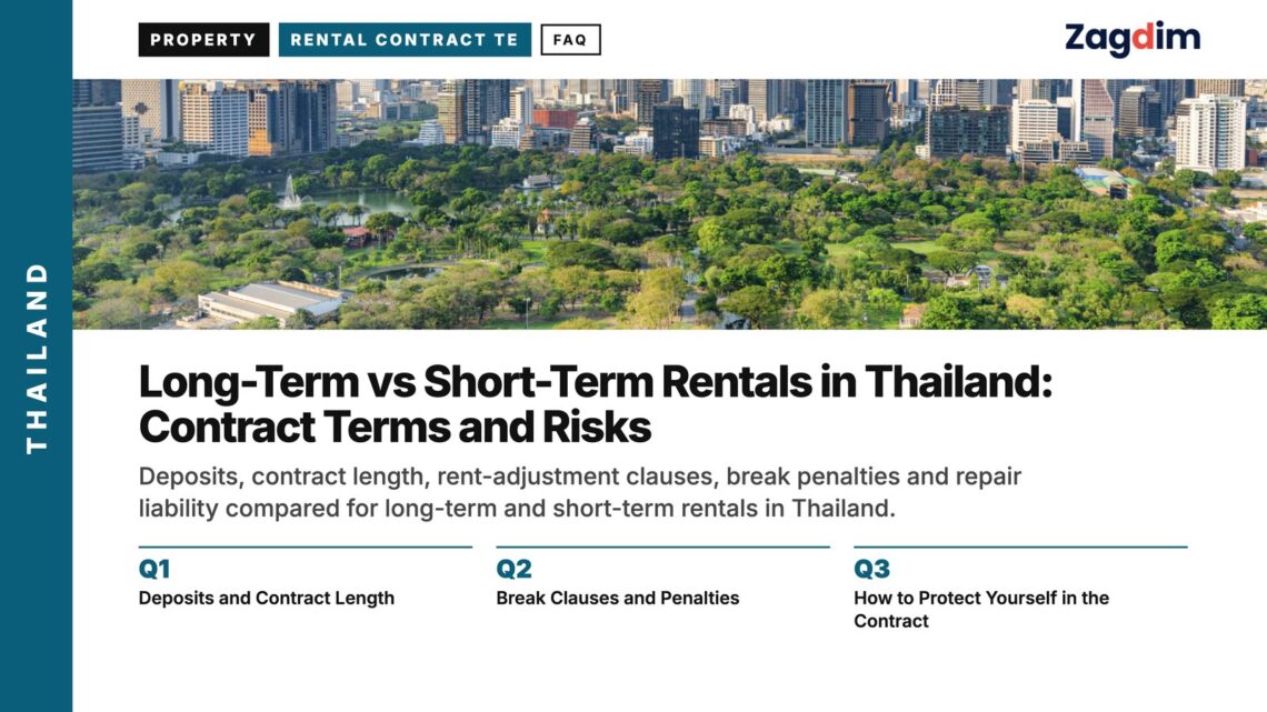 Park — aerial + skyline, illustrating Long-Term vs Short-Term Rentals in Thailand: Contract Terms and Risks