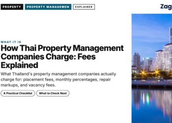 Bangkok Skyline — CBD night reflection, illustrating How Thai Property Management Companies Charge: Fees Explained