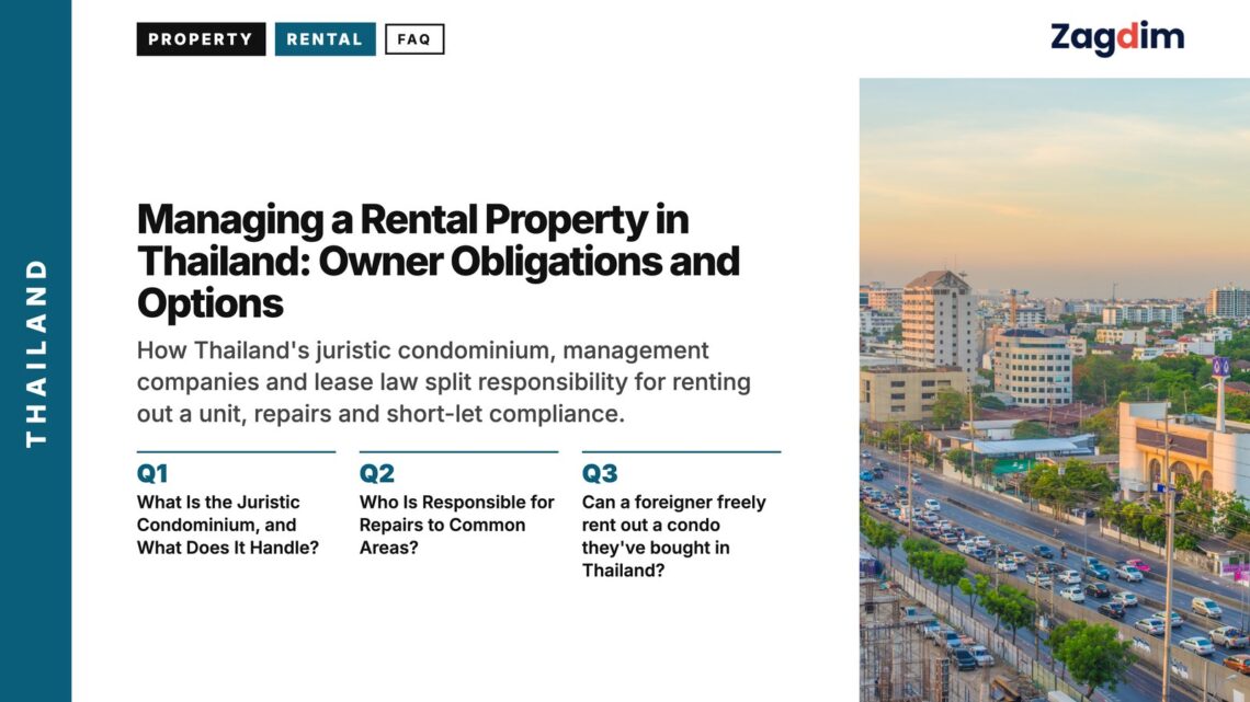 Residential — aerial roads, illustrating Managing a Rental Property in Thailand: Owner Obligations and Options