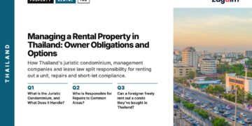 Residential — aerial roads, illustrating Managing a Rental Property in Thailand: Owner Obligations and Options