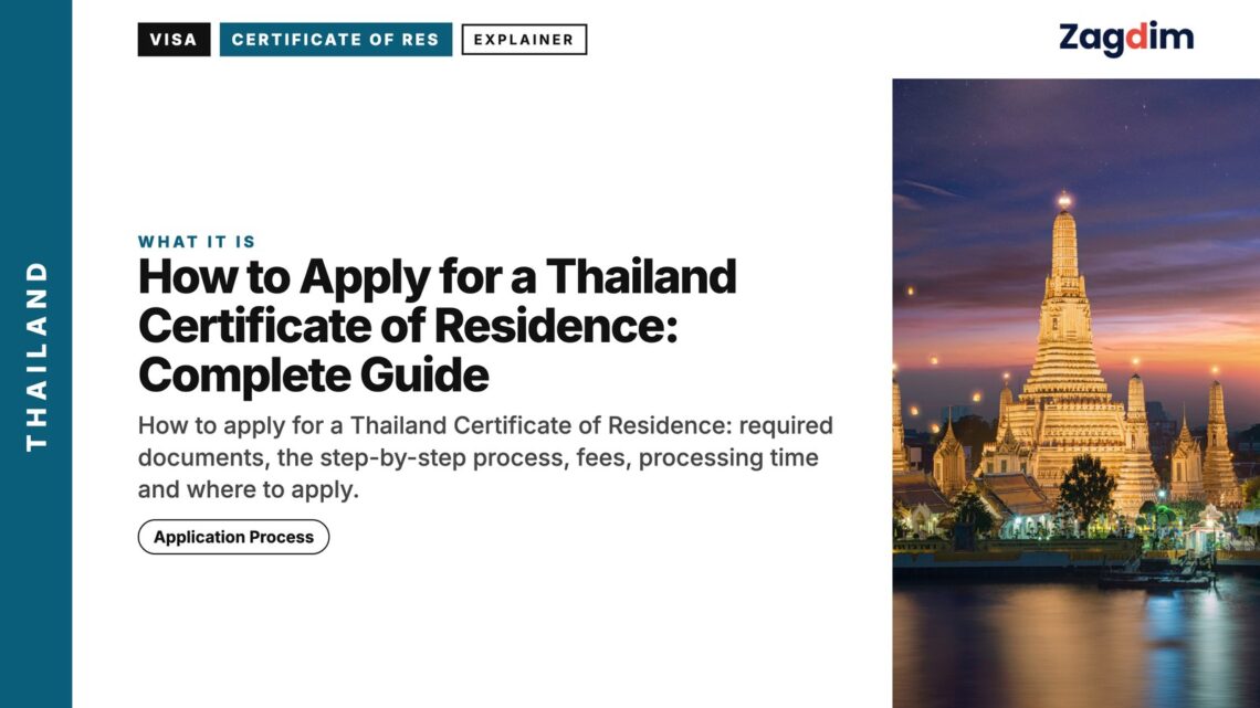 Landmark — Wat Arun dusk, illustrating How to Apply for a Thailand Certificate of Residence: Complete Guide