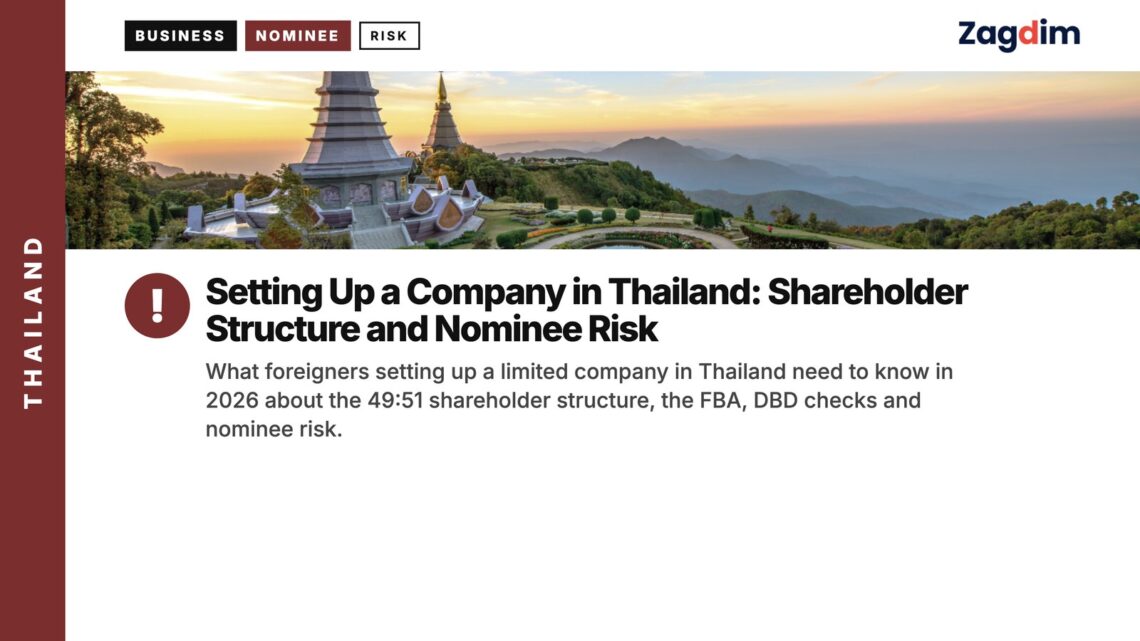 Hilltop — pagodas, illustrating Setting Up a Company in Thailand: Shareholder Structure and Nominee Risk
