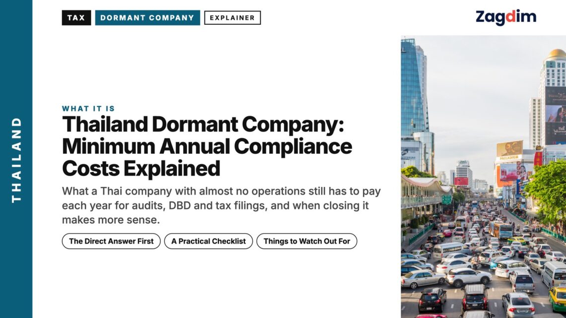 Street — Bangkok road traffic, illustrating Thailand Dormant Company: Minimum Annual Compliance Costs Explained