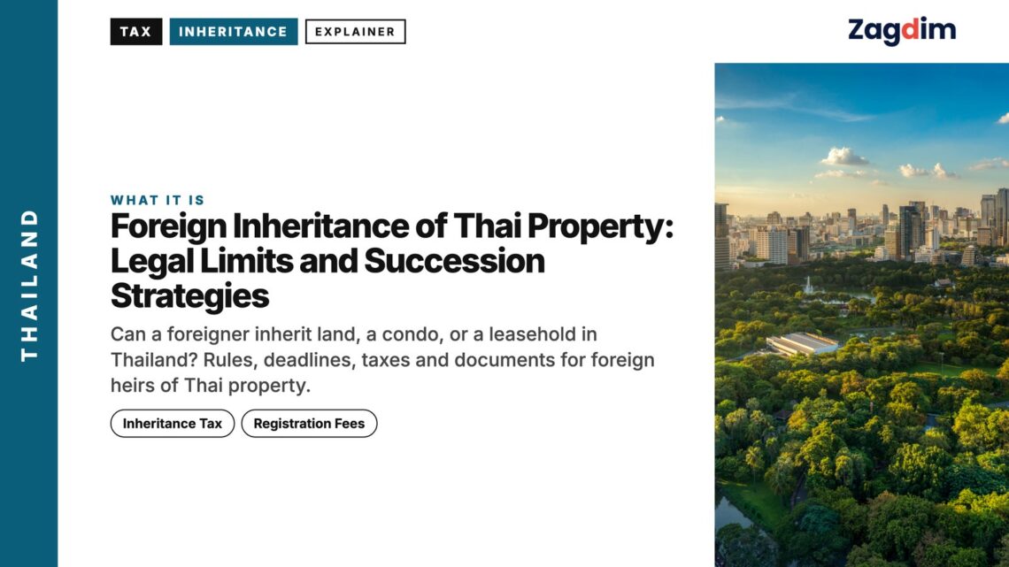 Park — Lumpini + skyline, illustrating Foreign Inheritance of Thai Property: Legal Limits and Succession Strategies