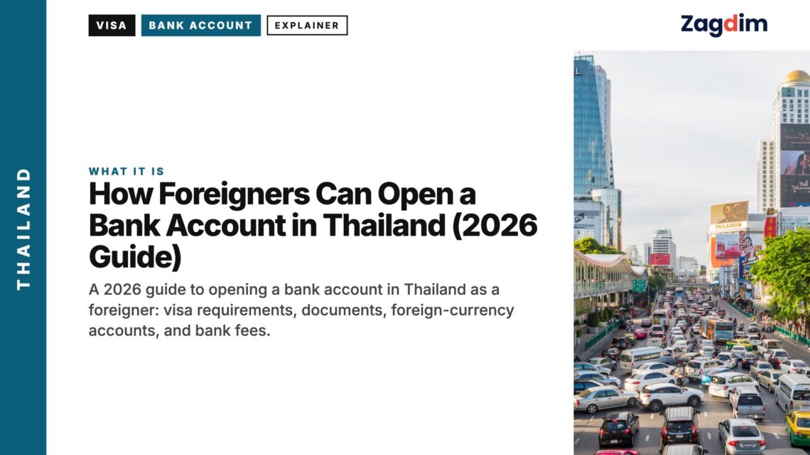 Street — Bangkok road traffic, illustrating How Foreigners Can Open a Bank Account in Thailand (2026 Guide)