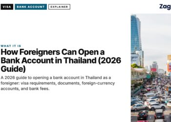 Street — Bangkok road traffic, illustrating How Foreigners Can Open a Bank Account in Thailand (2026 Guide)