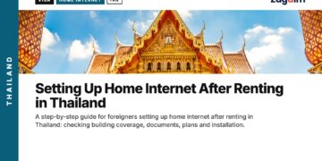 Temple — Wat Benchamabophit, illustrating Setting Up Home Internet After Renting in Thailand