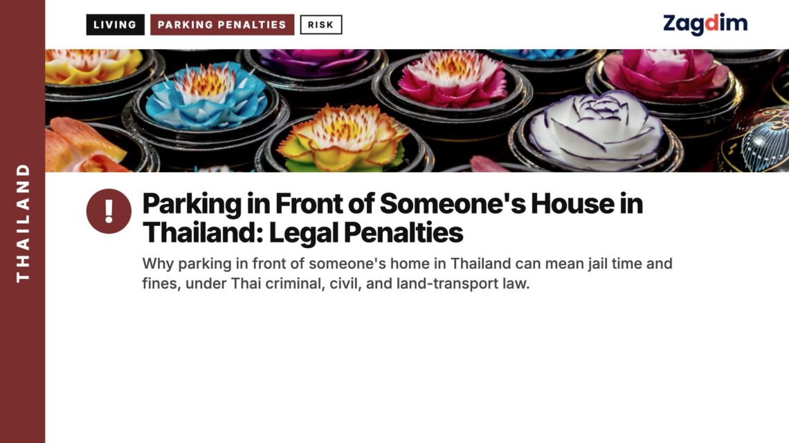 Craft — flower soap carving, illustrating Parking in Front of Someone's House in Thailand: Legal Penalties