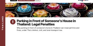 Craft — flower soap carving, illustrating Parking in Front of Someone's House in Thailand: Legal Penalties