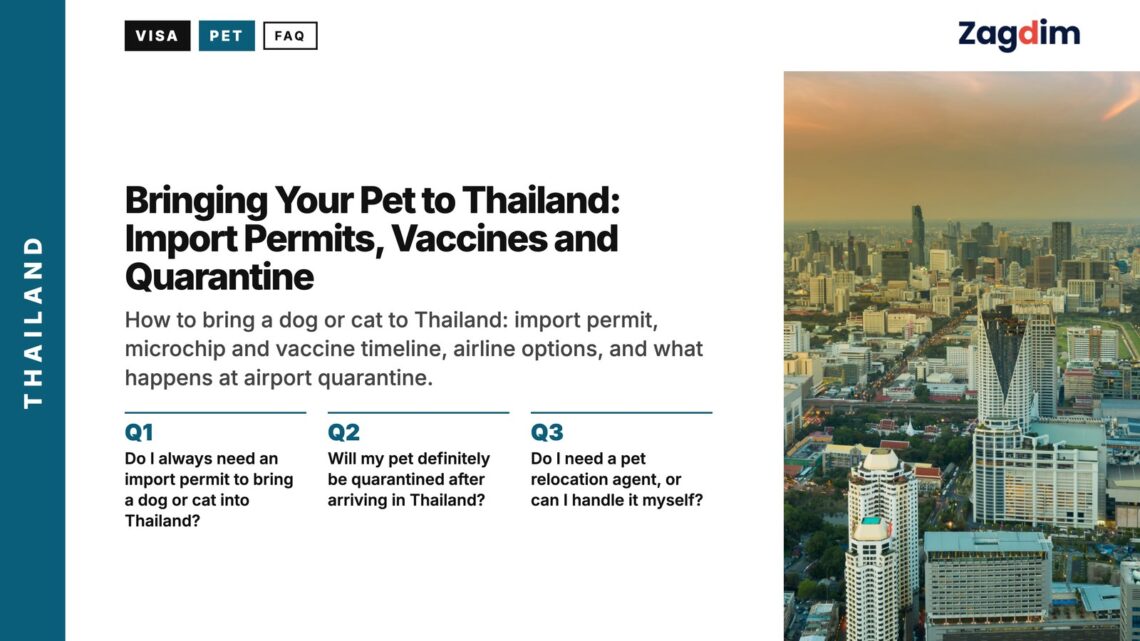 Bangkok Aerial — dense hazy, illustrating Bringing Your Pet to Thailand: Import Permits, Vaccines and Quarantine
