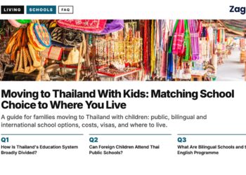 Market — bags stall, illustrating Moving to Thailand With Kids: Matching School Choice to Where You Live