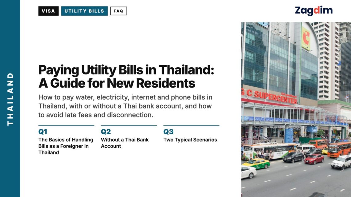 Street — Bangkok shopping traffic, illustrating Paying Utility Bills in Thailand: A Guide for New Residents