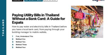 Market — bags stall, illustrating Paying Utility Bills in Thailand Without a Bank Card: A Guide for Expats