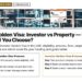 Street — Road sign to Dubai and Abu Dhabi beside apartments, illustrating UAE Golden Visa: Investor vs Property — Which Should You Choose?