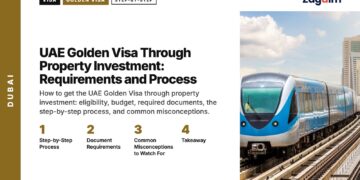 Transport — Dubai Metro train on elevated track, illustrating UAE Golden Visa Through Property Investment: Requirements and Process
