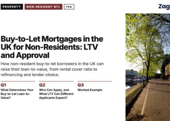 Tree-lined path in autumn, illustrating Buy-to-Let Mortgages in the UK for Non-Residents: LTV and Approval