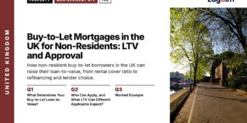 Tree-lined path in autumn, illustrating Buy-to-Let Mortgages in the UK for Non-Residents: LTV and Approval