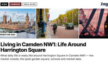 Houses of Parliament and Big Ben across the Thames, illustrating Living in Camden NW1: Life Around Harrington Square